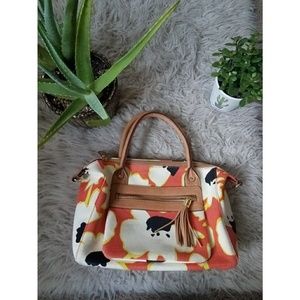 Orange and yellow flower purse!